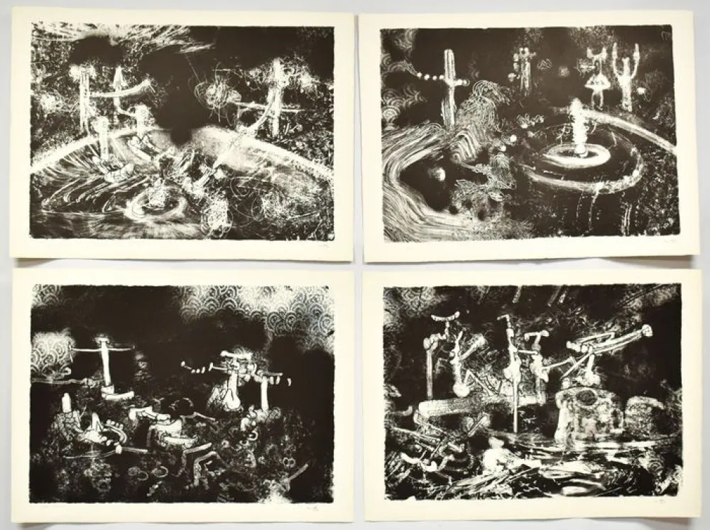 Lithograph Matta - Le acque d'arno