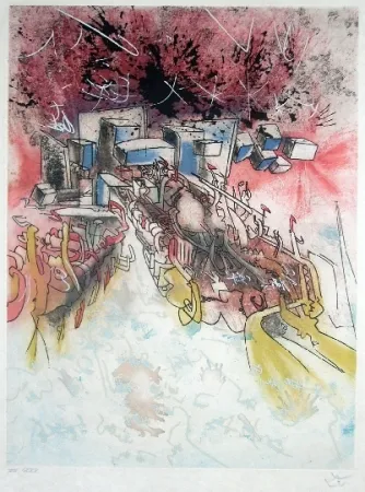 Etching And Aquatint Matta - Le palais d'hiver