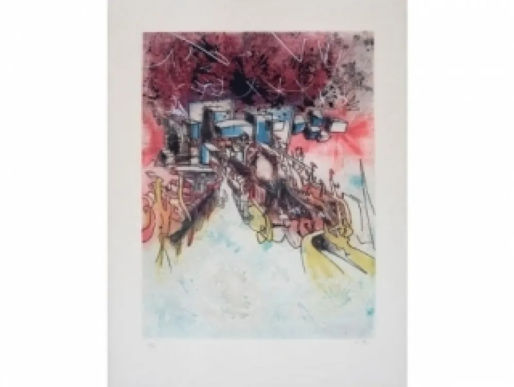 Etching And Aquatint Matta - Le palais d'hiver (from hom'mère 3°)