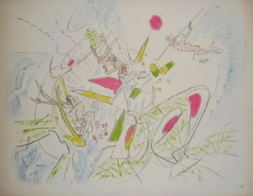 Lithograph Matta - Le visage inférieur