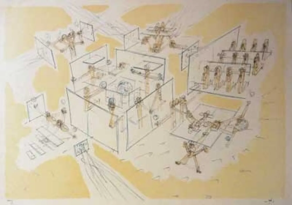 Lithograph Matta - Les Convaincus