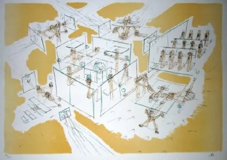 Lithograph Matta - Les convaincus