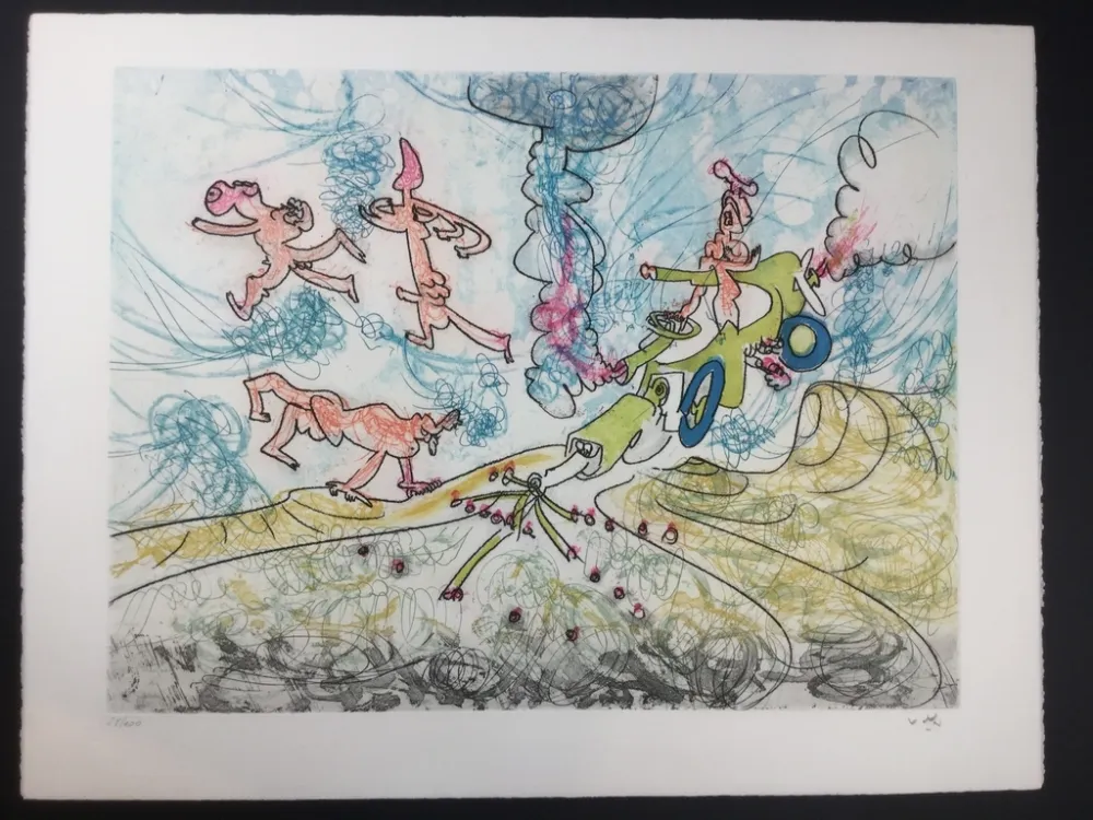 Etching And Aquatint Matta - Les Oh! Tomobiles 