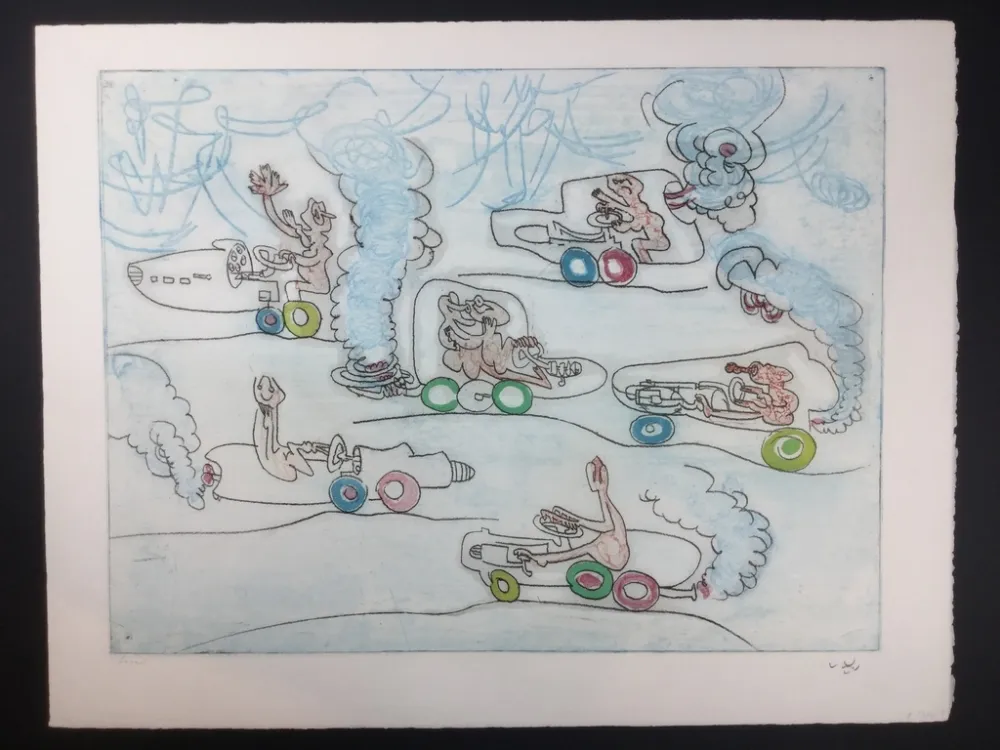 Etching And Aquatint Matta - Les OH! Tomobiles 