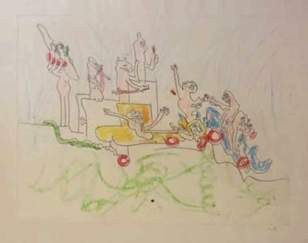 Etching And Aquatint Matta - Les oh!Tomobiles