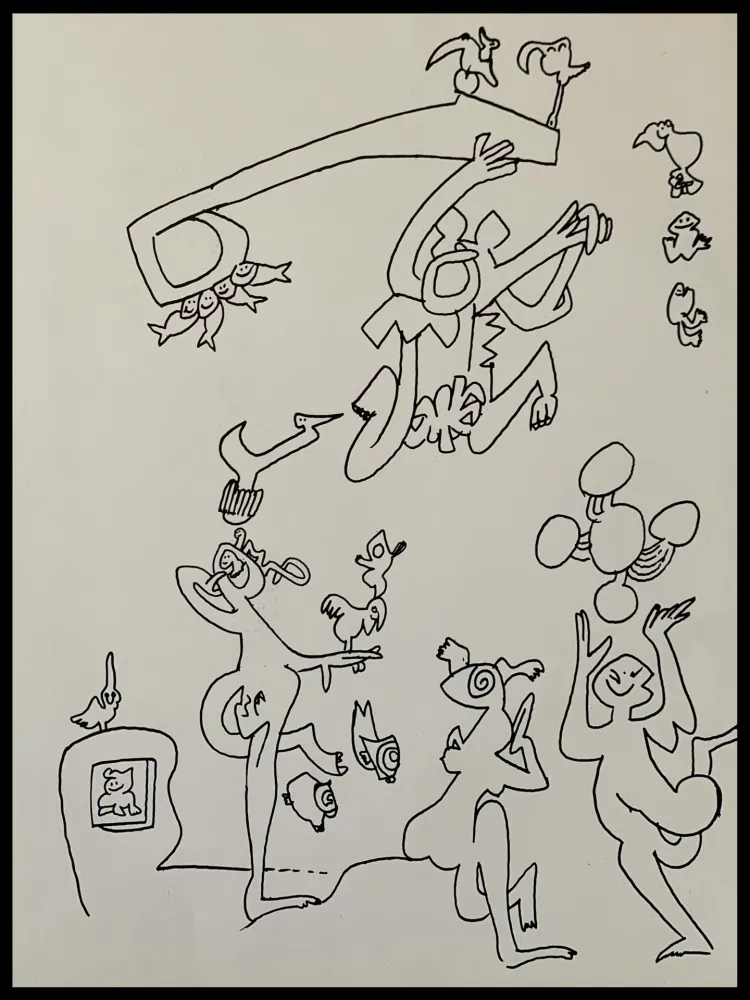 Lithograph Matta - Les oiseaux dans l'éternité