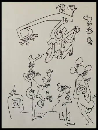 Lithograph Matta - Les oiseaux dans l'éternité