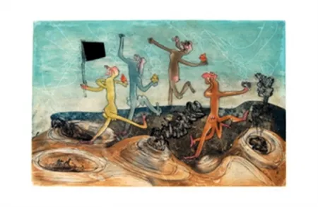 Lithograph Matta - Les suissides