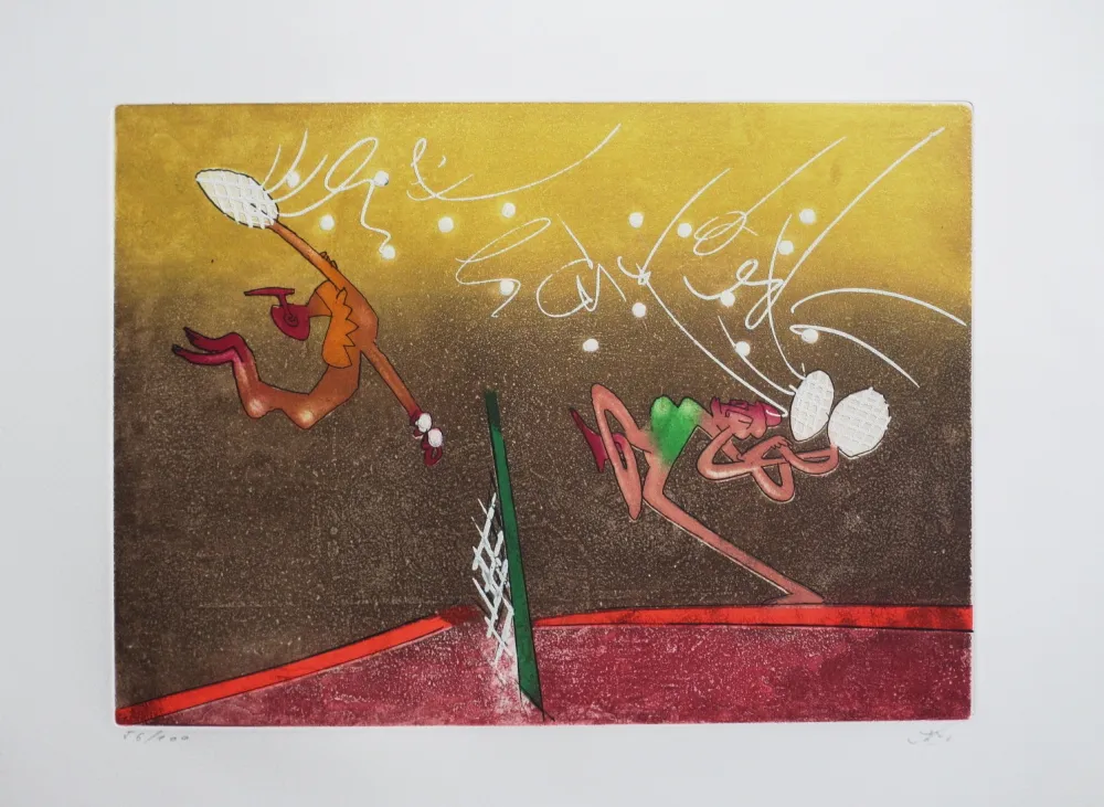 Etching And Aquatint Matta - Les Transesports