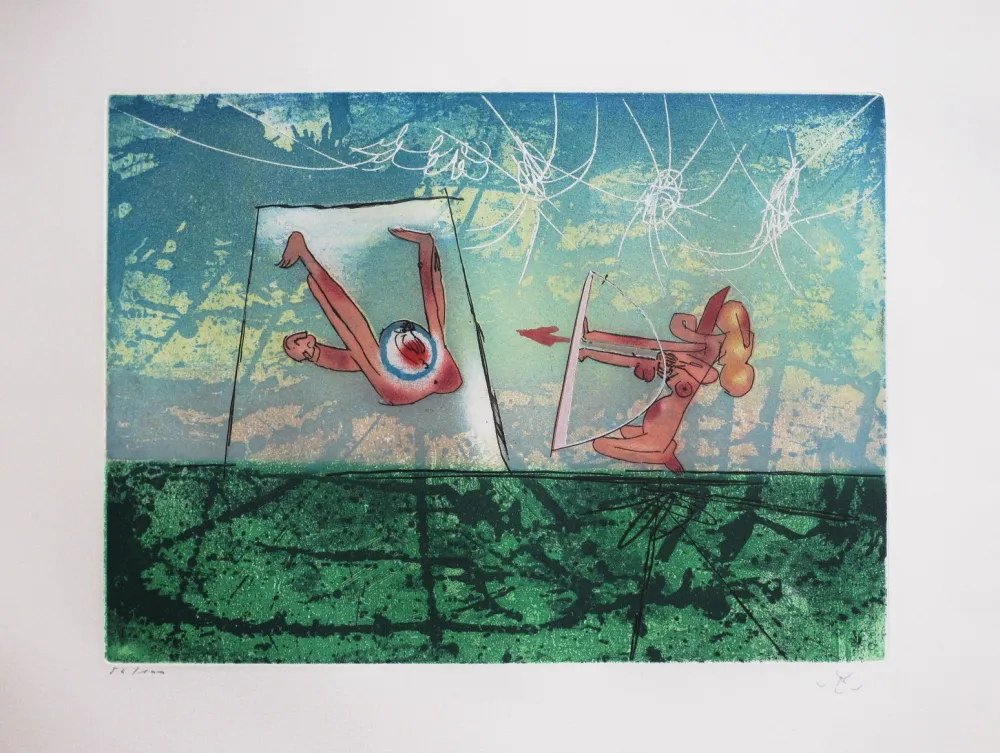 Etching And Aquatint Matta - Les Transesports