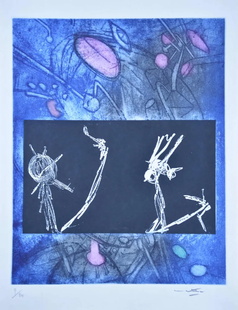 Etching And Aquatint Matta - Les Voix