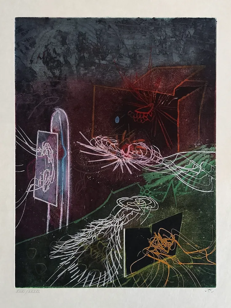 Etching And Aquatint Matta - L'Explosion Qui Éclaire Mon Abime