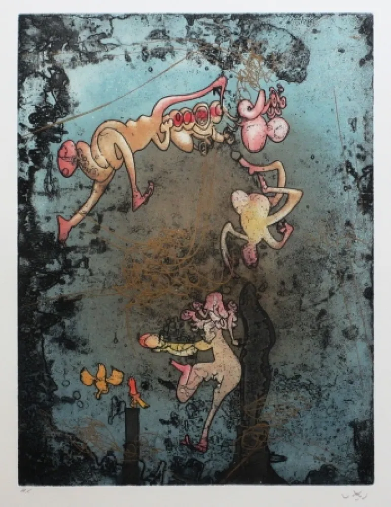 Etching And Aquatint Matta - Mallarmé l'or