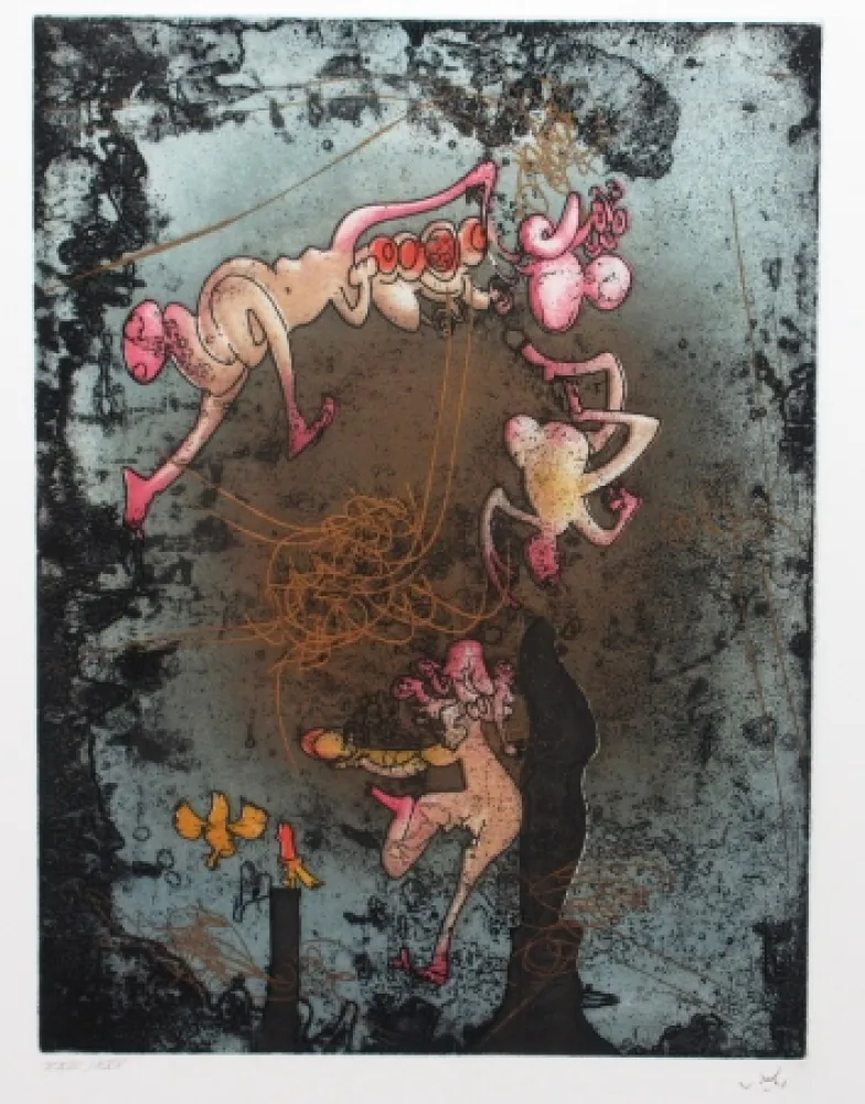 Etching And Aquatint Matta - Mallarmé L'or