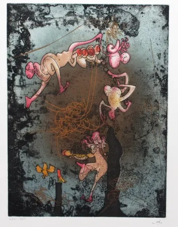 Etching And Aquatint Matta - Mallarmé L'or