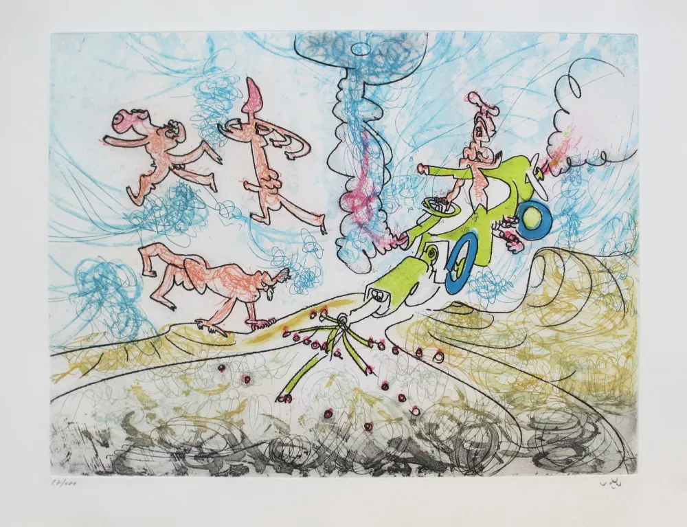 Etching And Aquatint Matta - Oh! Tomobiles