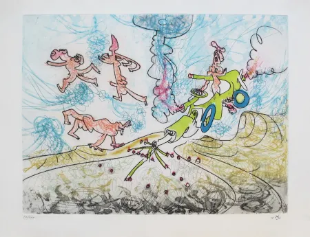 Etching And Aquatint Matta - Oh! Tomobiles