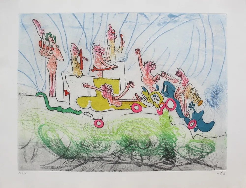 Etching And Aquatint Matta - Oh! Tomobiles