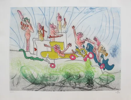 Etching And Aquatint Matta - Oh! Tomobiles