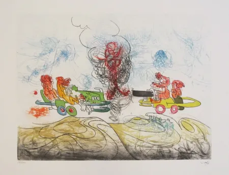 Etching And Aquatint Matta - Oh! Tomobiles