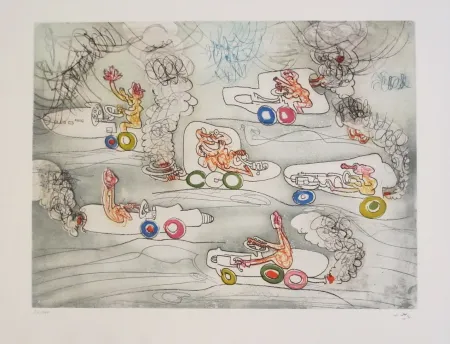 Etching And Aquatint Matta - Oh! Tomobiles