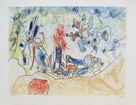 Etching And Aquatint Matta - Oh! Tomobiles