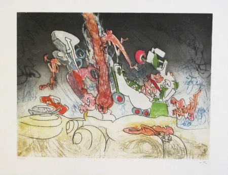 Etching And Aquatint Matta - Oh! Tomobiles