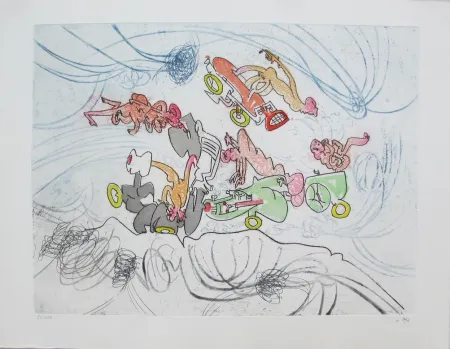 Etching And Aquatint Matta - Oh! Tomobiles