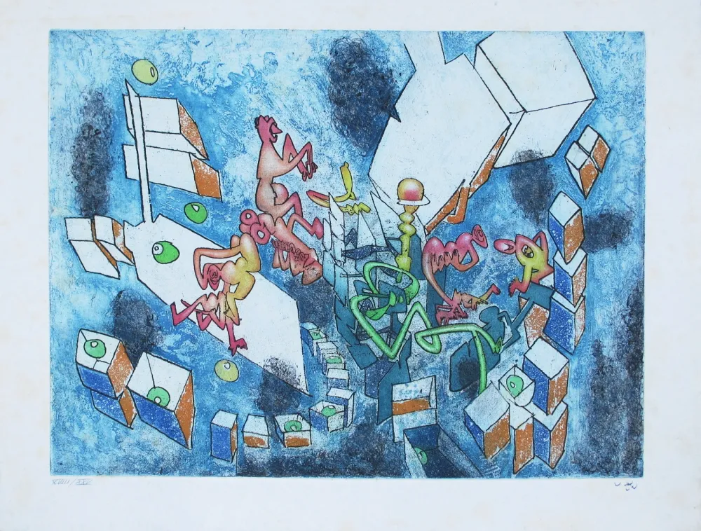 Etching And Aquatint Matta - Omnimal