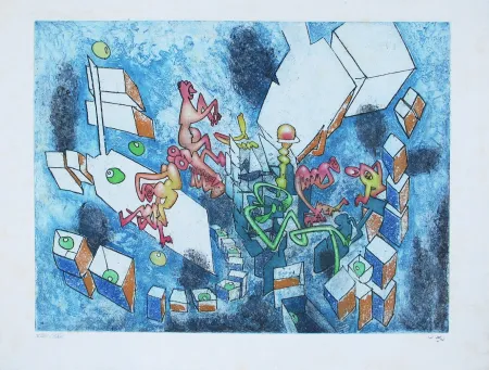 Etching And Aquatint Matta - Omnimal