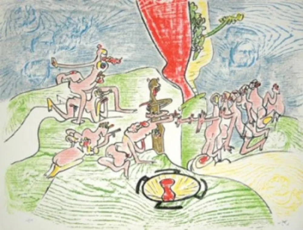 Lithograph Matta - Or dur or aison