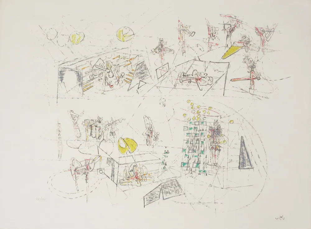 Lithograph Matta - Orbis Yeux