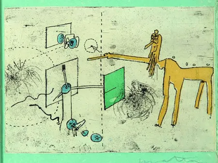 Etching And Aquatint Matta - PAROLES PEINTES (1959) 10 gravures originales de Max Ernst, Jacques Hérold, Wifredo Lam, Sébastian Matta et DorotheaTanning. Poèmes d’Alain Bosquet.