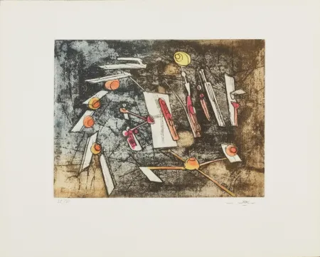 Etching And Aquatint Matta - Passage et sage du couple