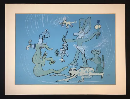 Lithograph Matta - Resumen de iguana ( from Verbo America ) 