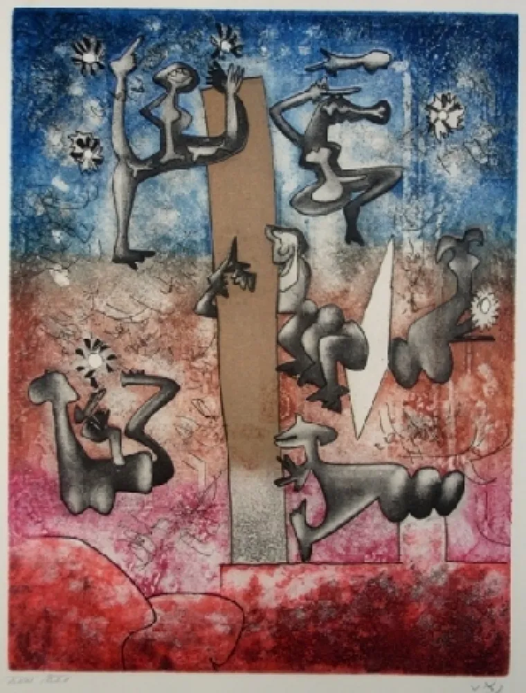 Etching And Aquatint Matta - Sans titre, 1975