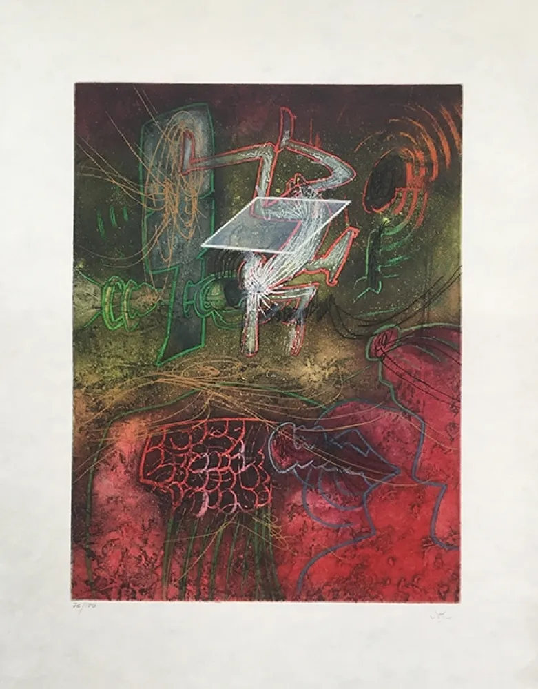 Etching And Aquatint Matta - Season in Hell – Damne par l’arc-en-ciel 