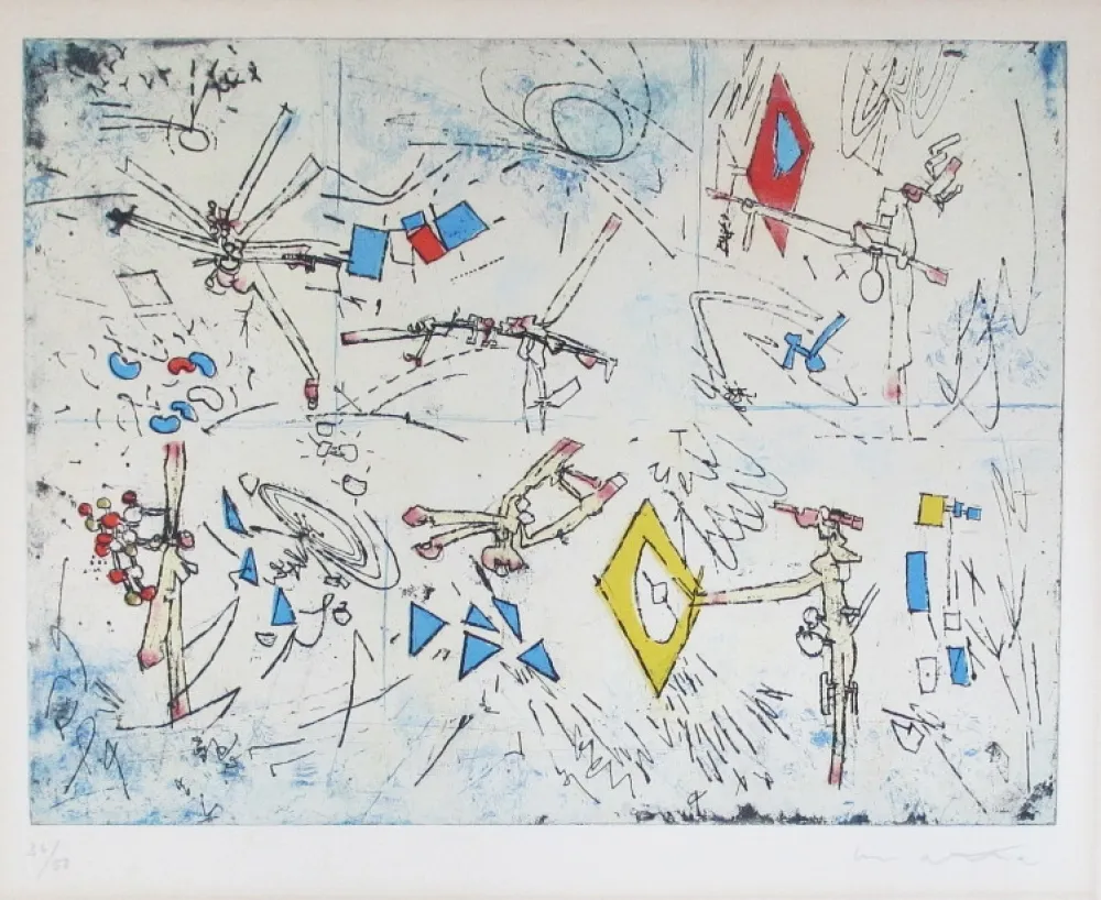 Etching And Aquatint Matta - The Moon Shoker