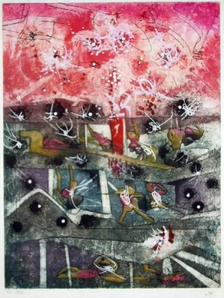 Etching And Aquatint Matta - Tranchêtre