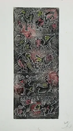 Etching And Aquatint Matta - Ubu Roi (planche 6)