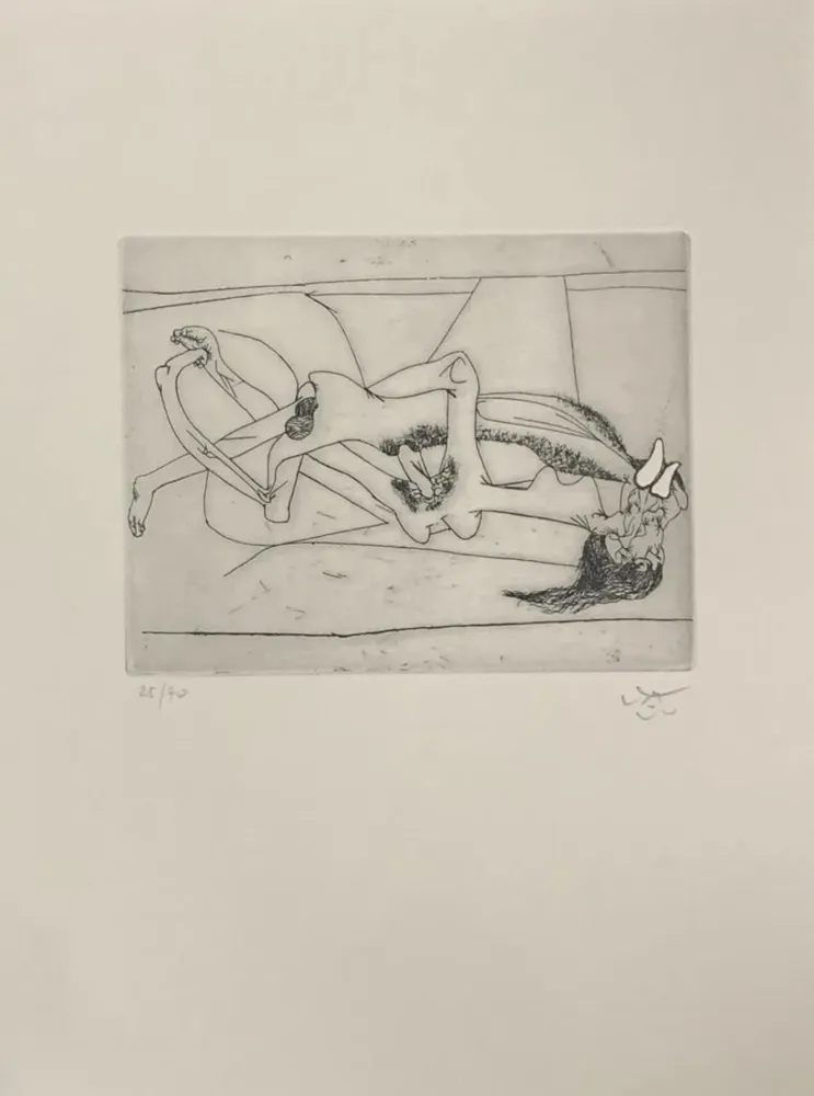 Etching And Aquatint Matta - Untitled 212 (From the New School)