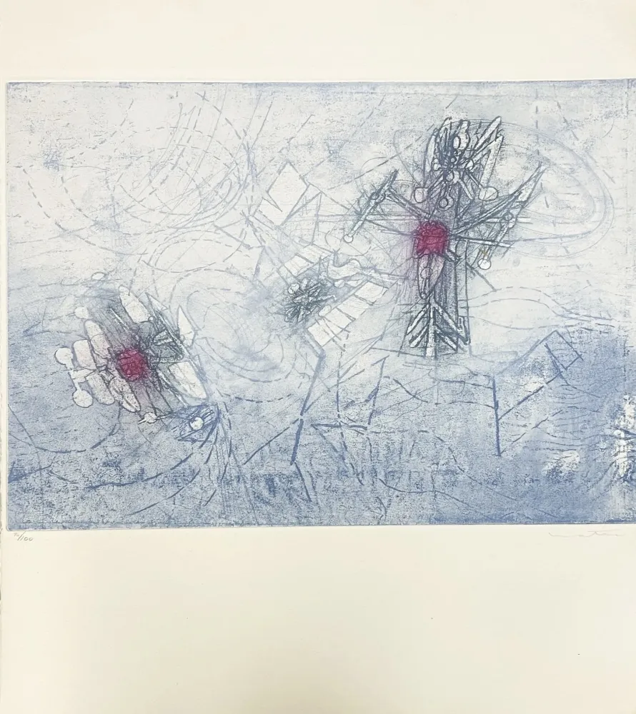 Lithograph Matta - Untitled XXI (from Come Detta Dentro Vo Significando)