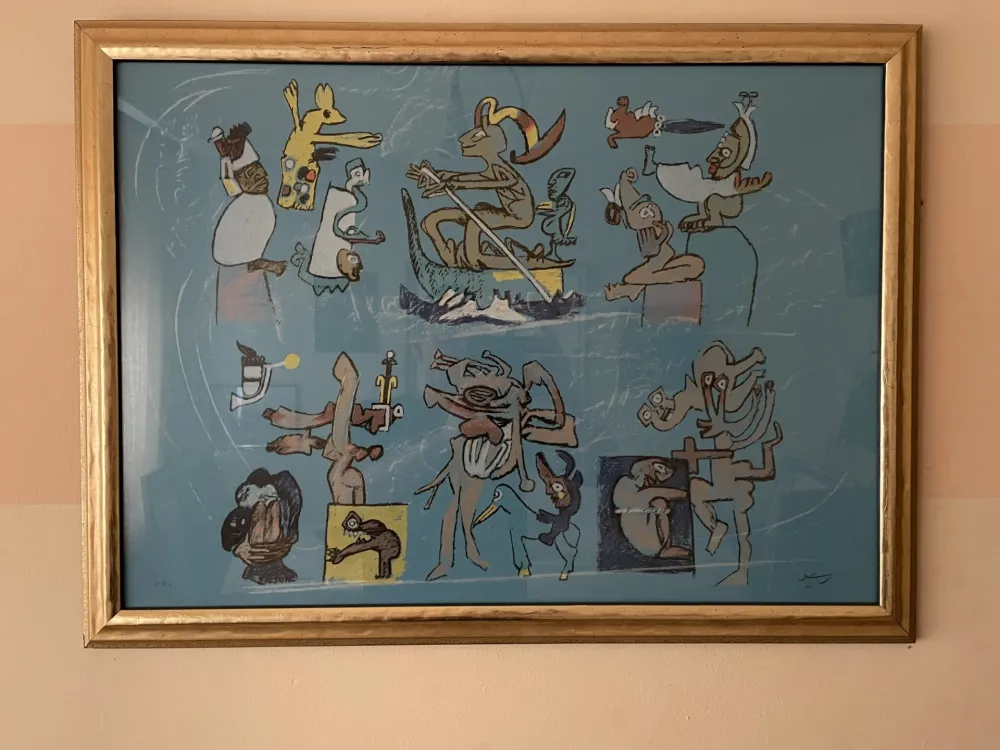 Lithograph Matta - Verbo America