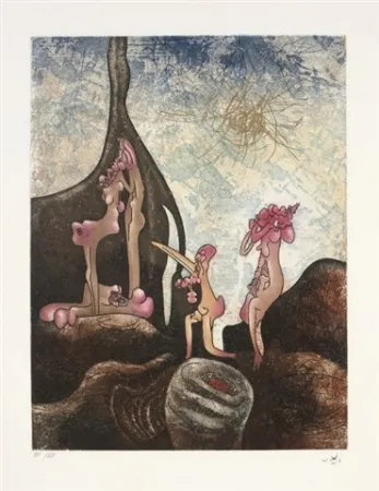 Etching And Aquatint Matta - Vision dechirante