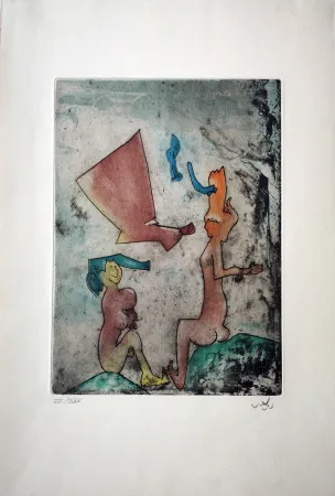 Engraving Matta - Vivant mortalité