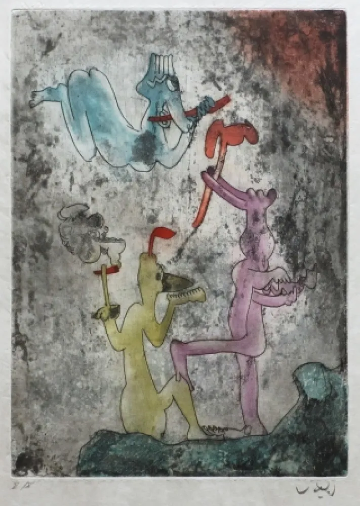 Etching And Aquatint Matta - Vivante Mortalité (Planche 2)