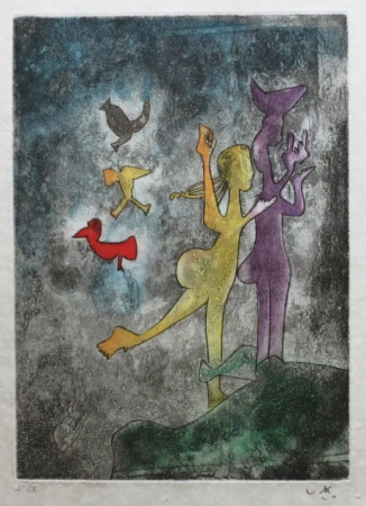 Etching And Aquatint Matta - Vivante Mortalité (Planche 6 )