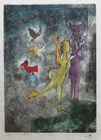 Etching And Aquatint Matta - Vivante Mortalité (Planche 6 )