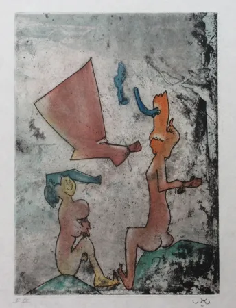 Etching And Aquatint Matta - Vivante mortalité (Planche 7)