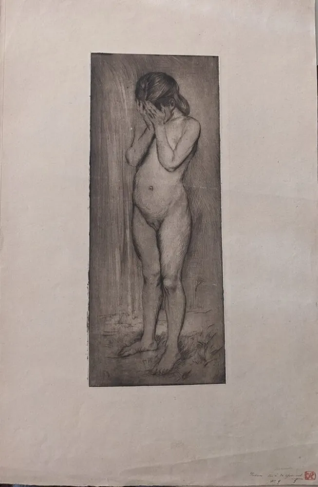 Drypoint Maurin - Pudeur